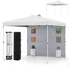 10 x 10 FT Pop up Canopy Tent with Sidewall 6 Pockets Instant Setup Commercial Gazebo-White - Gallery View 1 of 1