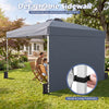 Detachable sidewall for the 10 x 10 feet gray pop-up canopy provides enhanced privacy and shade during outdoor events.