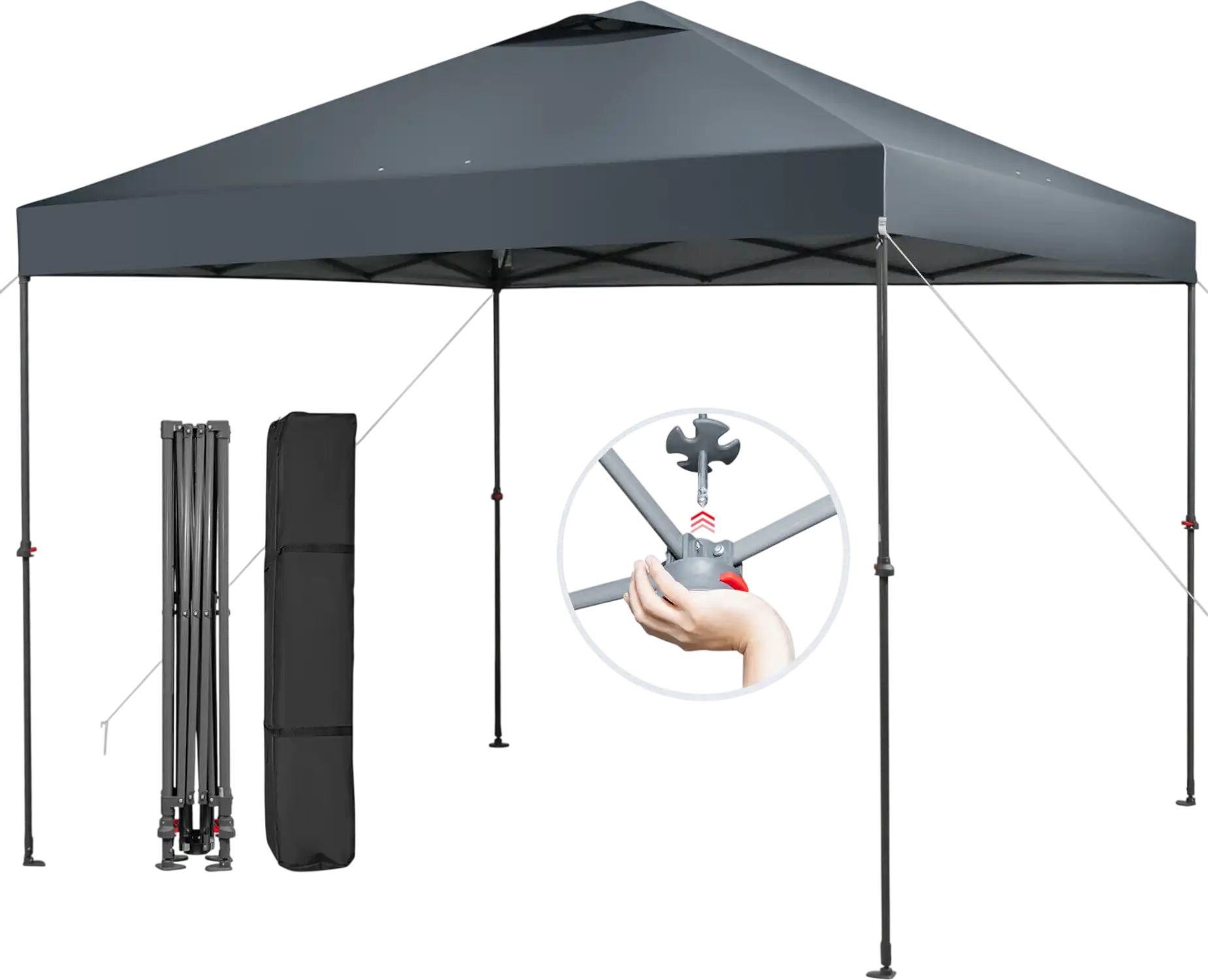 Costway 10' x 10' Foldable Outdoor Instant Pop-Up Canopy Gray 78194362 New