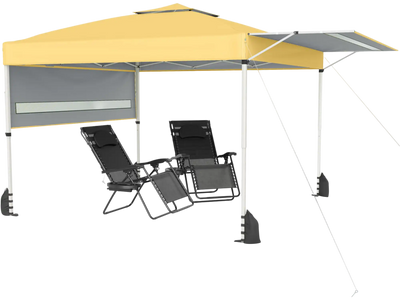 Costway 10' x 17' Pop Up Canopy Tent Dual Adjustable Awnings 42362229 New