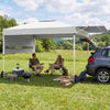 10 x 17 Feet Pop Up Canopy Tent with Dual Adjustable Awnings-White - Gallery View 1 of 11