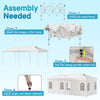 10 x 20 FT pop-up canopy tent with adjustable height, sidewalls, and heavy-duty metal frame for outdoor events.