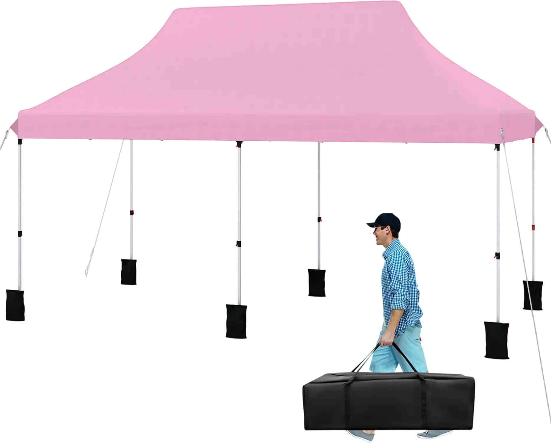Costway 10' x 20' Pop Up Canopy Tent Portable Foldable Outdoor Gazebo w/ Carry Bag 275469183 New