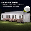 Pop up canopy tent with 8 sidewalls, adjustable height, and reflective strips for enhanced outdoor events and stability.