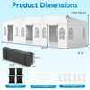 Pop up canopy tent measuring 10 x 30 FT with adjustable height, 8 sidewalls, and durable water-resistant fabric for outdoor events.