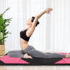 10 Feet x 4 Feet x 2 Inch Folding Exercise Mat with Hook and Loop Fasteners-Black and Pink - Gallery View 1 of 10