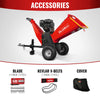 6 inch E-start ZONSEN 420cc 13.4hp Gasoline Engine Powered Drum Wood Chipper ,  P4206