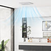 Ceiling mount bathroom fan with 50/80/110 CFM airflow, showcasing ventilation efficiency and sleek design for modern.