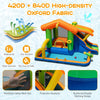 8-in-1 jumping castle with slide, made of tear-resistant 420D and 840D Oxford fabric, perfect for wet and dry play.
