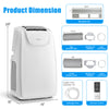 12000 BTU dual hose portable air conditioner with remote control, featuring adjustable louvers and 3 cooling modes for.