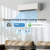 EchoCool Series 11500 BTU mini split air conditioner with WiFi, R32 refrigerant, for efficient cooling and heating in.