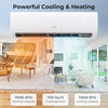 Mini split air conditioner and heater with 11500 BTU, WiFi enabled, for efficient cooling and heating in rooms up to.