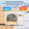 Mini split air conditioner and heater with advanced chassis heating, designed for efficient cooling and heating in.