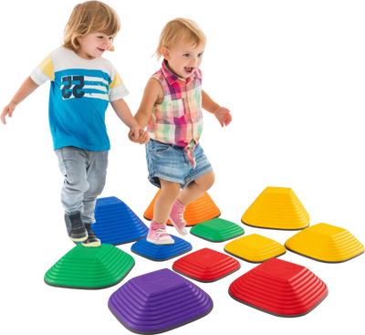 Costway Kids Stepping Stones Stackable Indoor Outdoor 11-Piece Multicolor 185974236 New