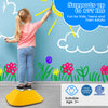 Colorful kids' stepping stones for balance games, supporting up to 177 lbs, ideal for indoor and outdoor fun.