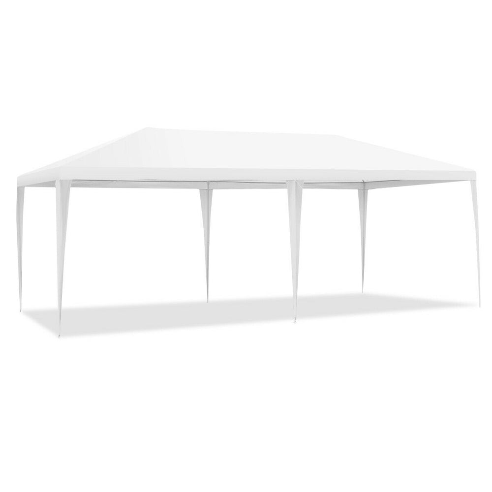 Large 10 x 20 feet outdoor party canopy tent with removable walls, made of durable waterproof PE fabric for events.