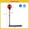 Adjustable kids punching bag with red and black design, height 33"-51", for developing hand-eye coordination and.