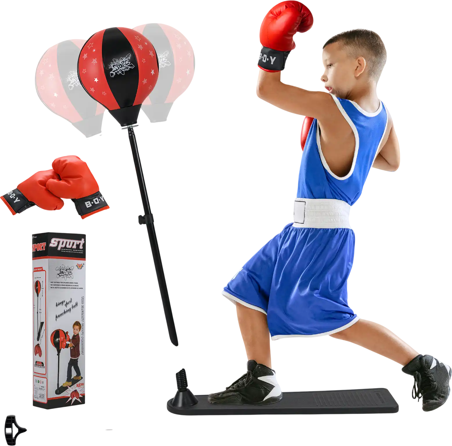 Costway Kids Punching Bag Adjustable Stand Boxing Gloves 06795234 New