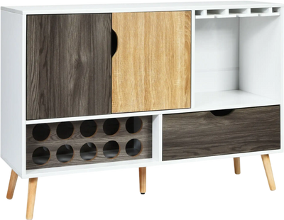 Costway Mid-Century Wooden Buffet Sideboard Storage Cabinet 58317402 New