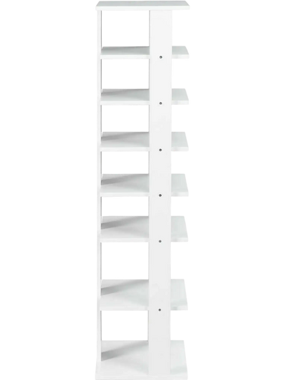 Costway 7-Tier Vertical Wooden Shoe Rack Space Saving Cabinet 18234509 New