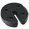 Canopy weight plate with no-pinch design, 30lbs, made of weather-resistant PE for outdoor use and secure stacking.