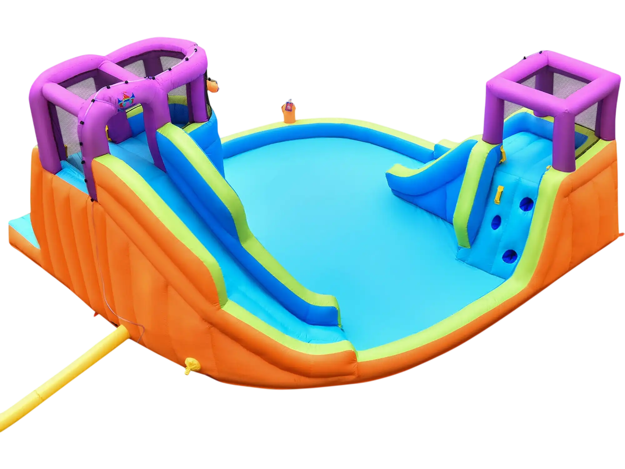 Costway 6-in-1 Inflatable Dual Water Slide Bounce House 52976830 New