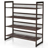4-tier metal shoe rack showcasing adjustable shelves in a compact design, perfect for organizing shoes in small spaces.