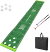 11 FT Putting Green Mat with 2 Adjustable Putters and 6 Balls