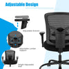 Adjustable mesh backrest office chair with lumbar support, armrests, and height adjustment for ergonomic comfort.