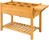 Elevated Planter Box Kit with 8 Grids and Folding Tabletop