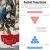 Giant Yard Pong game set featuring 12 durable buckets and 2 wear-resistant balls, perfect for outdoor parties and.