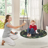 Child enjoying the 40-inch flying saucer tree swing with adjustable ropes, perfect for outdoor play and relaxation.