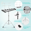 32-note glockenspiel xylophone with adjustable stand, sturdy frame, and anti-slip foot pads for stability and.