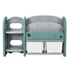 Kids toy storage organizer with 2-tier bookshelf and detachable bins, made from safe HDPE material for easy.