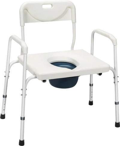 Costway 3-in-1 Bedside Commode Portable Toilet Adjustable Height Bath Seat 80243716 New