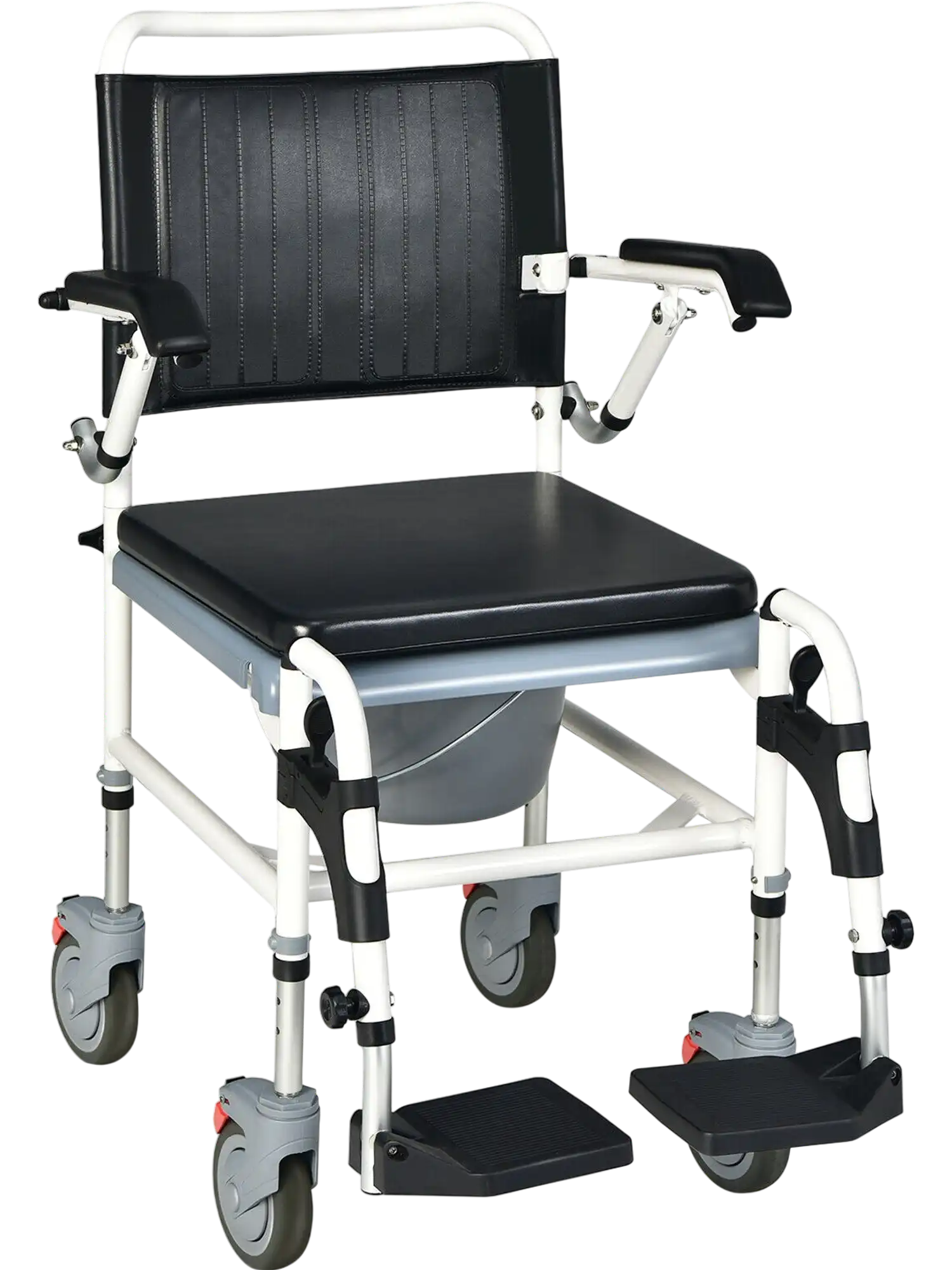 Costway 4-in-1 Bedside Commode Wheelchair Detachable Bucket 58963702 New