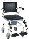 4-in-1 Bedside Commode Wheelchair with Detachable Bucket