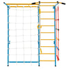 7-in-1 kids indoor gym playground featuring monkey bars, rope wall, and pull-up bar for active play and fun.