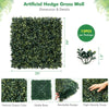 Artificial peanut leaf hedge panel, 20"x20", 12 pieces, 1.5" tall leaves, UV resistant for outdoor decoration.