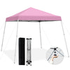 Pink 10 x 10 feet outdoor instant pop-up canopy with carrying bag, perfect for camping and outdoor events.