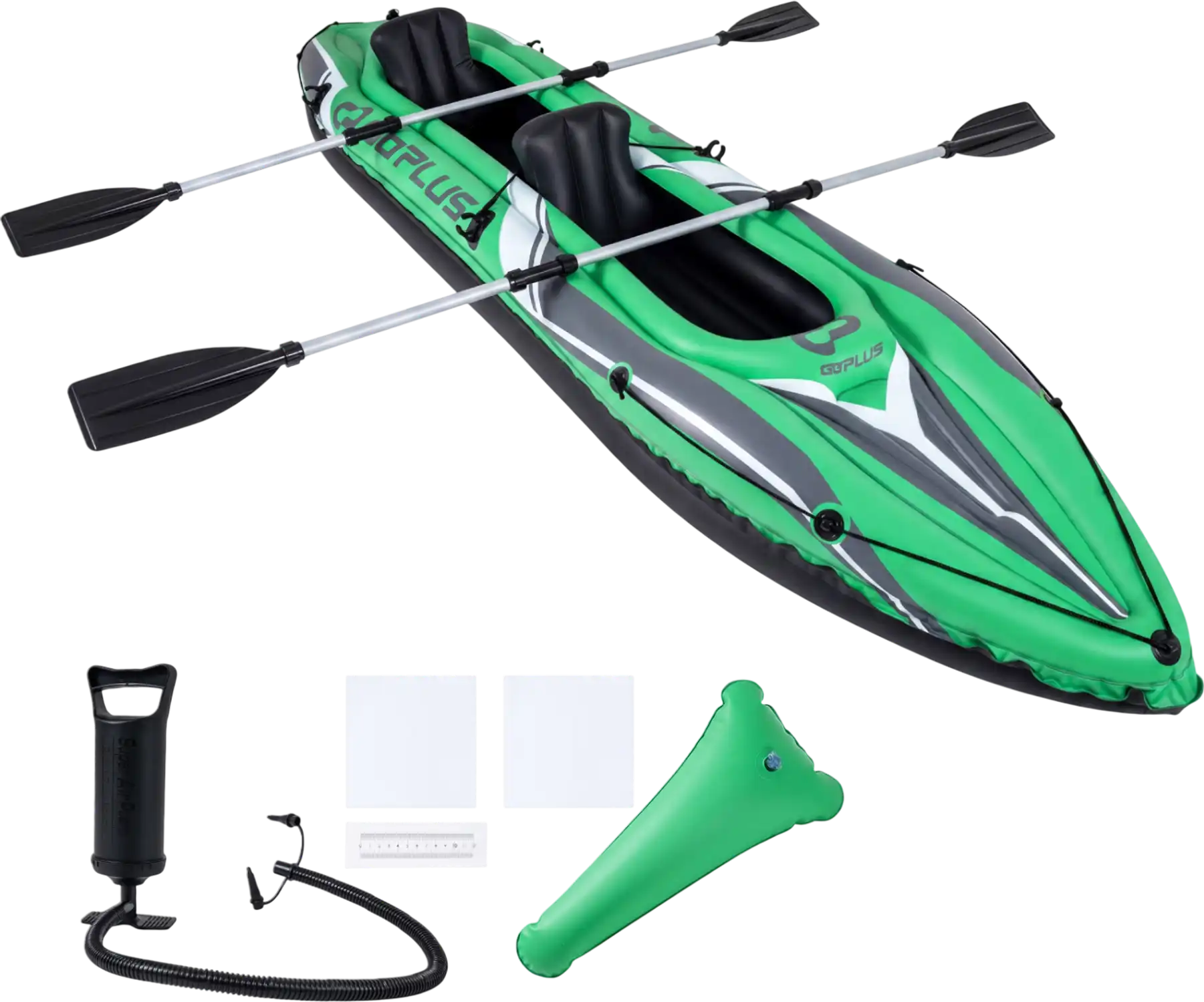 Costway 11.5' Inflatable 2-Person Kayak w/ Aluminum Paddles 28002131 New