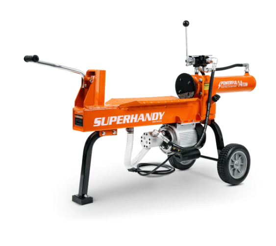 Super Handy GCAO024 Log Splitter 14-Ton Horizontal Portable Electric 120V 15Ah 2.5HP Motor New Canada Only