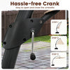 Hassle-free crank mechanism for the 11 FT cantilever patio umbrella with 360° rotation and tilt adjustment.