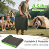 11 FT putting green mat with adjustable putters and carry bag, perfect for indoor and outdoor golf games.