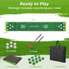 11 ft putting green mat with 2 adjustable putters, 6 golf balls, and carry bag for indoor or outdoor play.