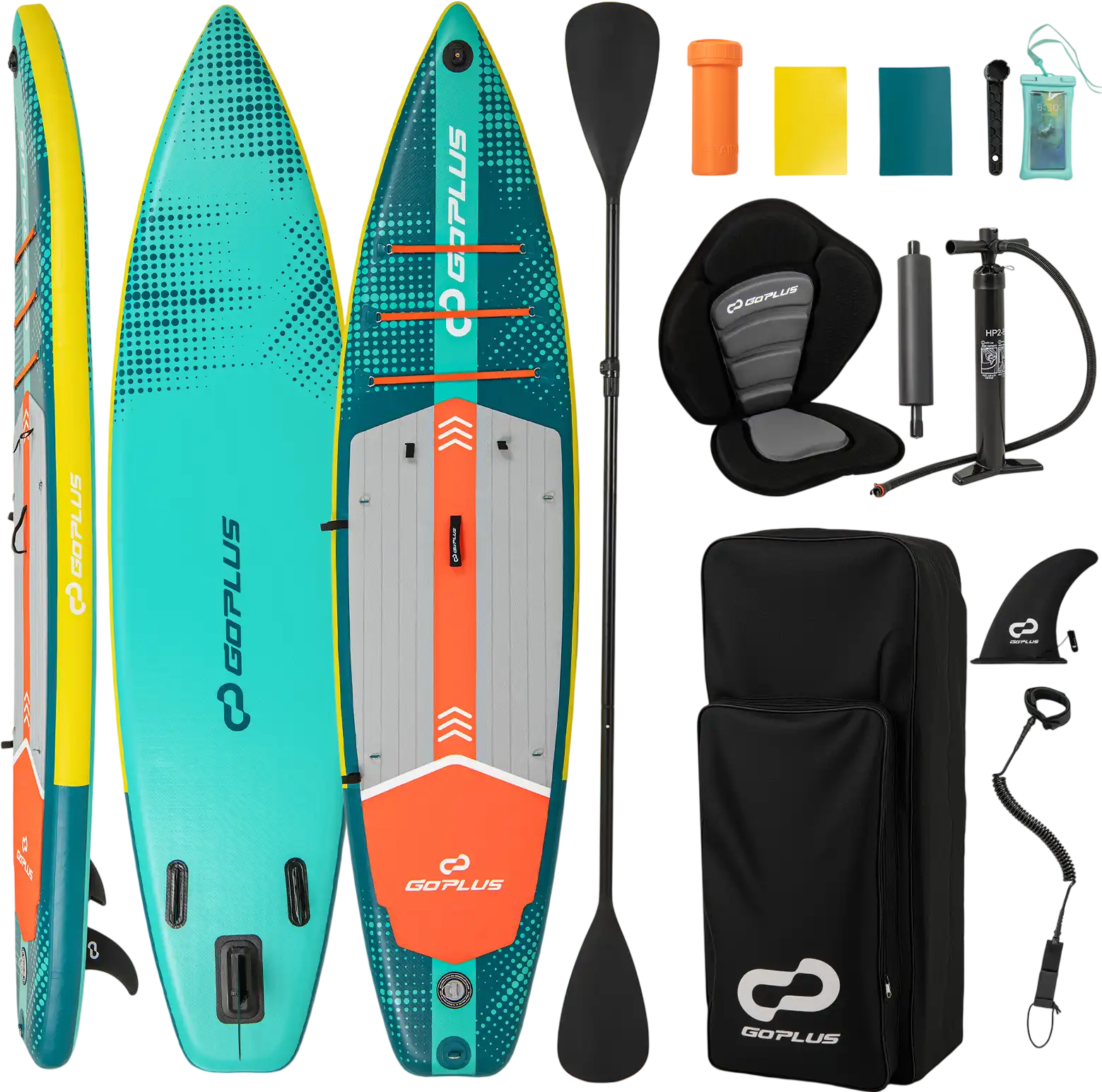 Costway 11' Inflatable Stand Up Paddle Board w/ Kayak Seat Adults 729813456 New