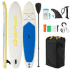 11-foot inflatable stand-up paddle board with paddle, pump, fin, and accessories for youth and adults, ideal for water.