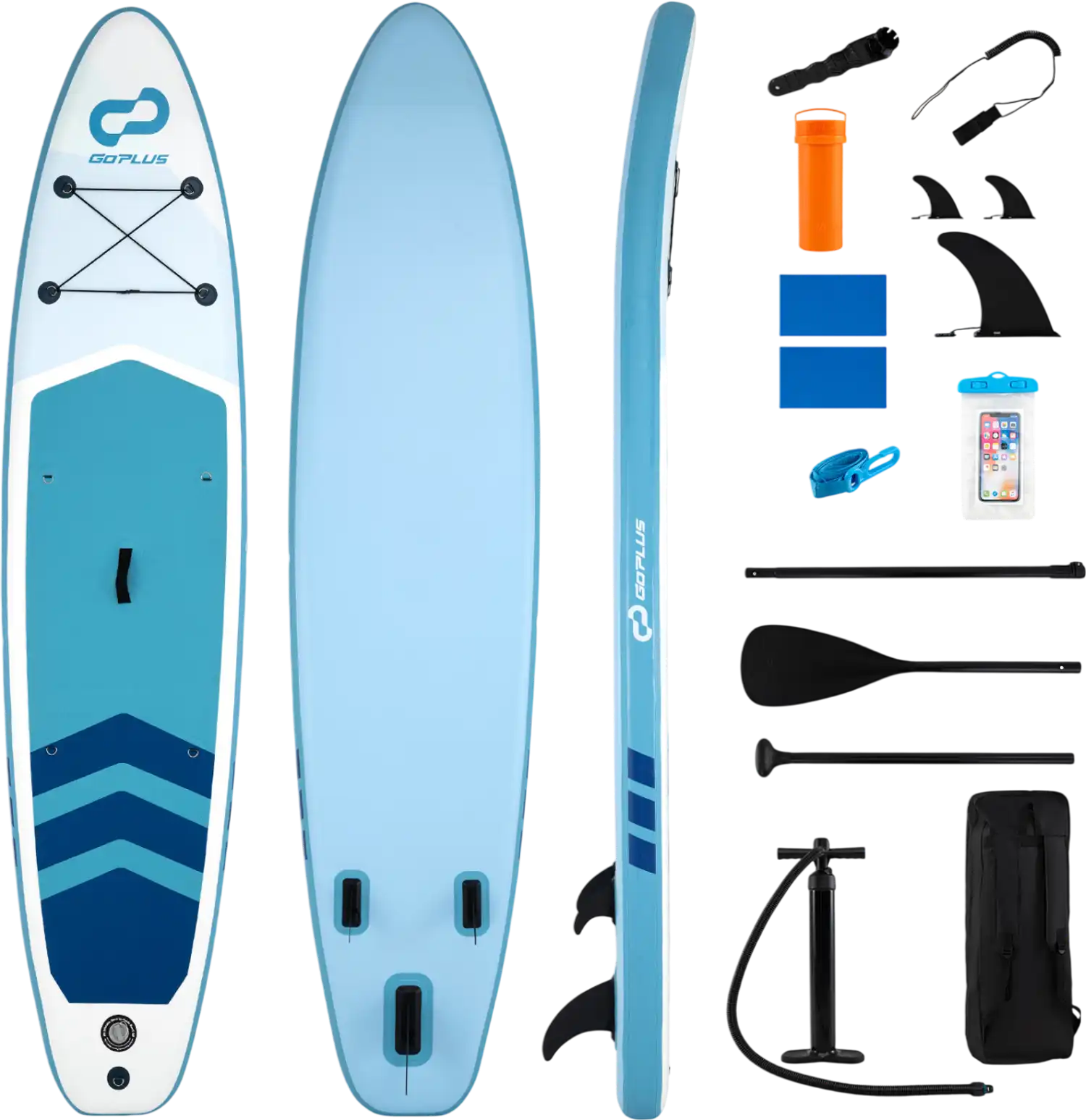 Costway 11' Wide Inflatable Stand Up Paddle Board Backpack 66260176 New