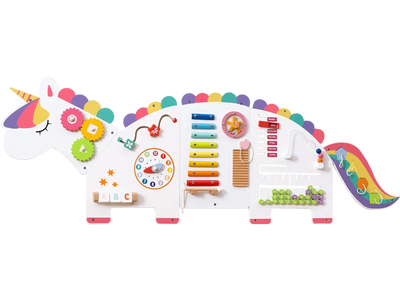 Costway 11-in-1 Dinosaur Activity Wall Busy Board for Toddlers 23380243 New