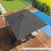 11 x 9 FT Cantilever Patio Umbrella with 360° Rotation and Easy Tilt Adjustment-Gray - Gallery View 1 of 10